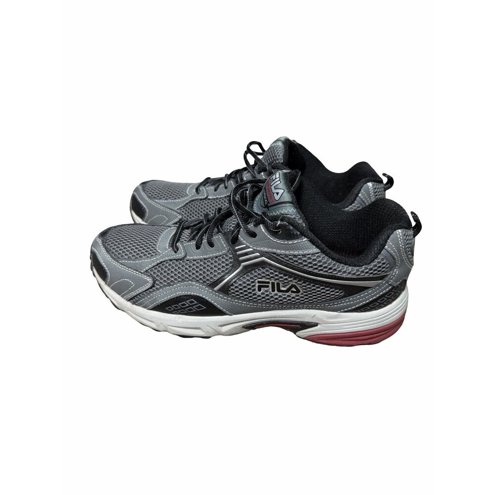 FILA Windshift 15 Men's Running Shoes Size 12 Gray Black Red Tennis Sneakers
